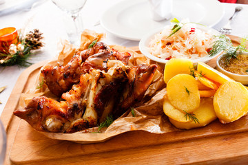 eisbein with braised cabbage