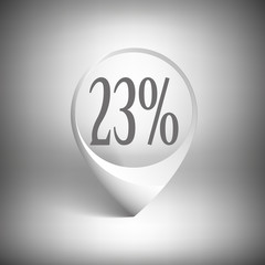 Map pointer. White icon template vector