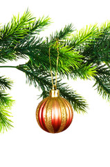 Christmas decoration isolated on the white