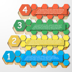 Step Infographics, color template vector for business design