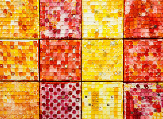 Closeup of  mosaic tiles