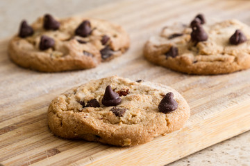 fresh backed chocolate chip cookies