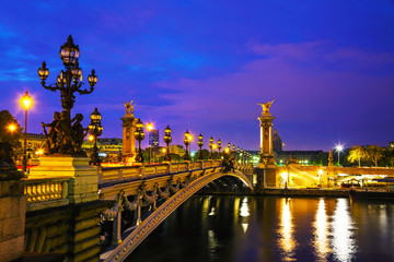 Aleksander III bridge in Paris
