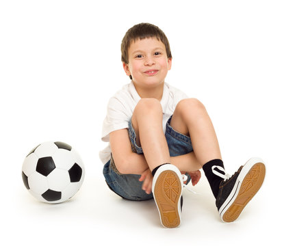 boy with soccer ball