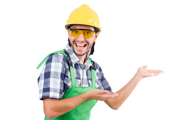 Industrial worker isolated on the white background