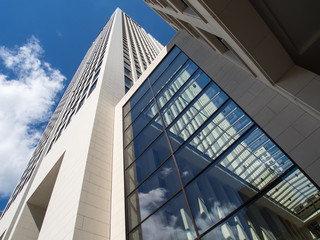 Dynamic skyscraper in Frankfurt, Germany