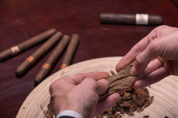 Handsome man with cigar