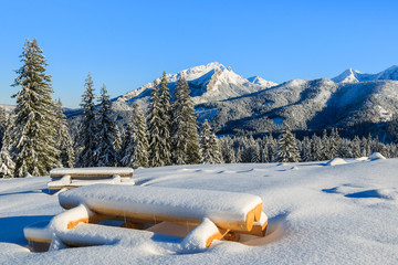 Winter landscape of Rusinowa polana, Tatra Mountains, Poland © pkazmierczak