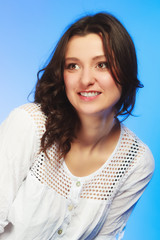 Young happy smiling woman portrait.