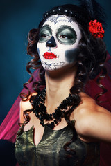 halloween make up sugar skull