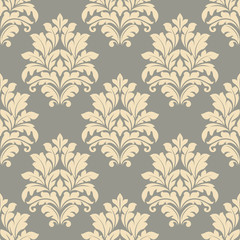 Vintage floral beige seamless pattern