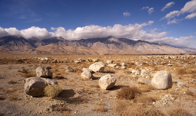Mesquite Flat Cottonwood Mountains Death Valley Desert Landscape