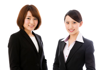 asian  businessgroup on white background