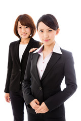 asian  businessgroup on white background