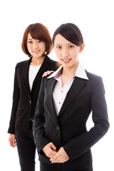 asian  businessgroup on white background