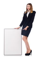 Businesswoman isolated on the white background