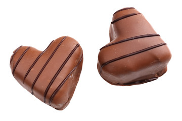 Delicious chocolate candy isolated on white