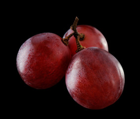 Fototapeta premium Grape on black background