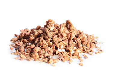 Granola isolated on white