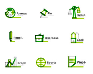 Line minimal design logo collection