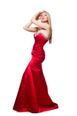 Naklejka premium Woman in fashion clothing concept