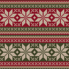 Traditional Christmas Sweater Design. Seamless Pattern