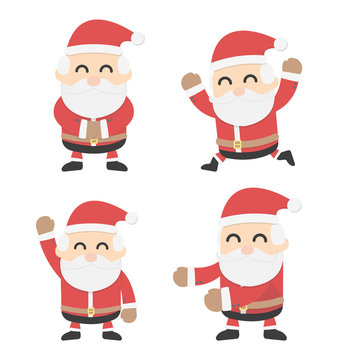 Santa Claus and different poses