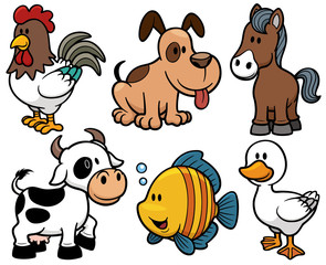 Vector illustration of Animals cartoon