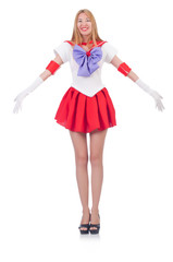 Young woman in fashion concept