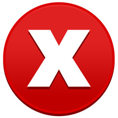 Obraz premium Big Red X Button