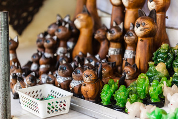 Thai wooden cats