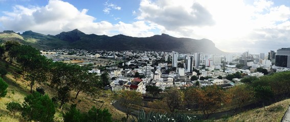 Port Louis City and Landscape Panorama
