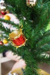 Decorative items on the Christmas tree