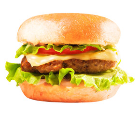 burger isolated on white