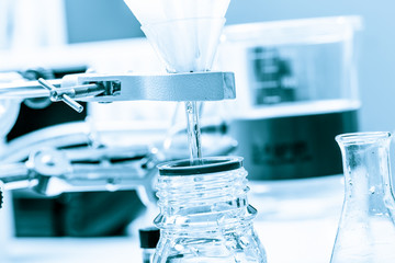 scientific laboratory equipment for chemical experiment