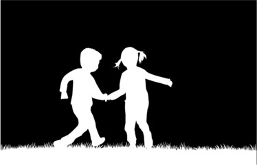 children silhouettes