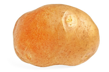 Potato isolated on a white background, close up.