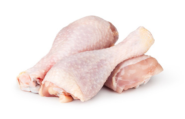 Pieces of raw chicken meat