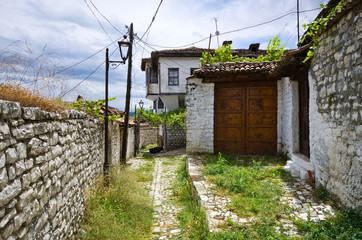 Fototapeta na wymiar Old courtyard in Berat, Albania