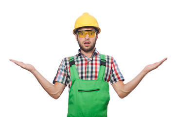 Industrial worker isolated on the white background