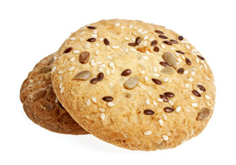 Cereal biscuits with the addition of sesame, peanuts, sunflower