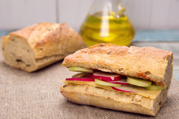 sandwich with vegetables