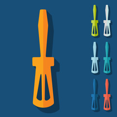 Flat design: screwdriver