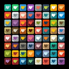 Flat design: heart