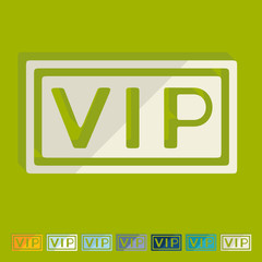 Flat design: vip