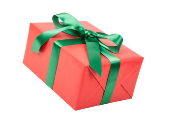 weihnachtsgeschenk in rot