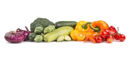 rainbow of fresh vegetables