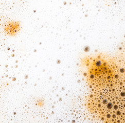 White latte foam background