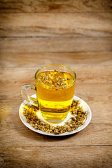 Glass of chamomile - camomile tea
