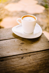 White coffee cup latte